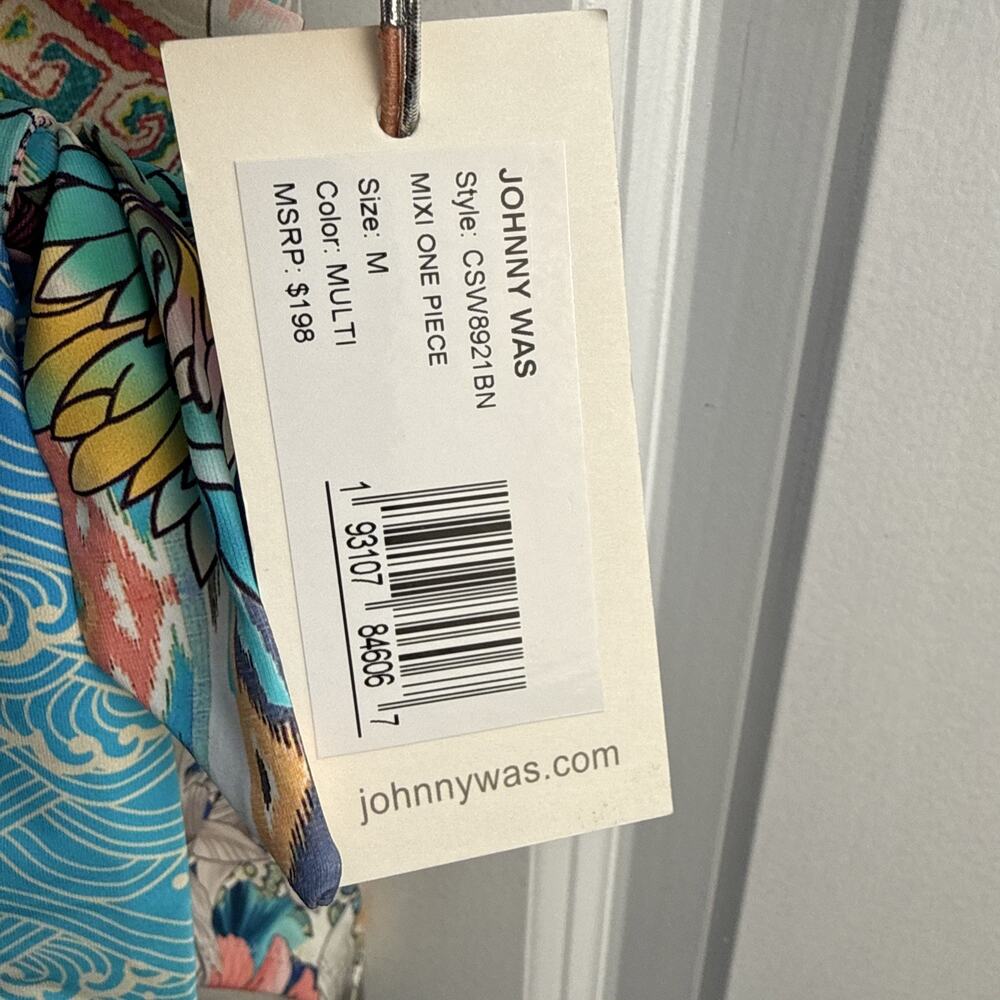 Johnny‎ Was Mixi Printed Wrap One Piece Swimsuit Multi Size M NWT - Picture 9 of 11